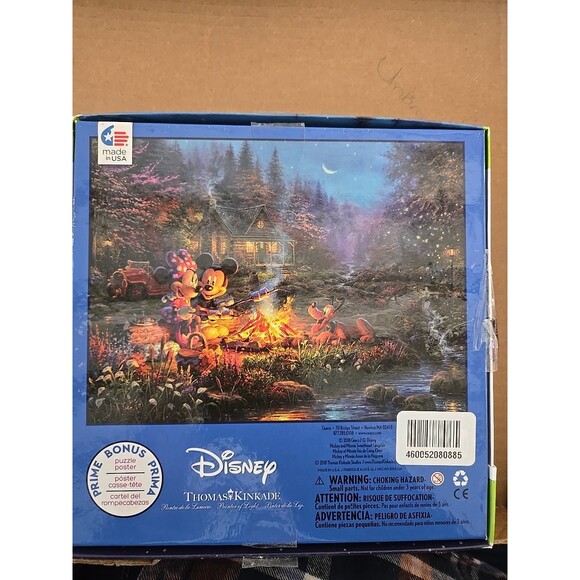Disney Thomas Kinkade 750 Piece Jigsaw Puzzle Mickey and Minnie Preowned Used - Picture 2 of 6